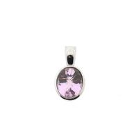 Platinum pendant with pink amethyst