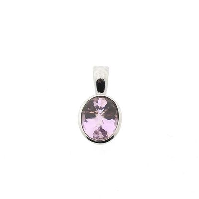 Image 1 of Platinum pendant with pink amethyst