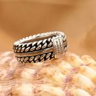 Afbeelding 2 van Zilveren Buddha to Buddha Chain Textuur Ring