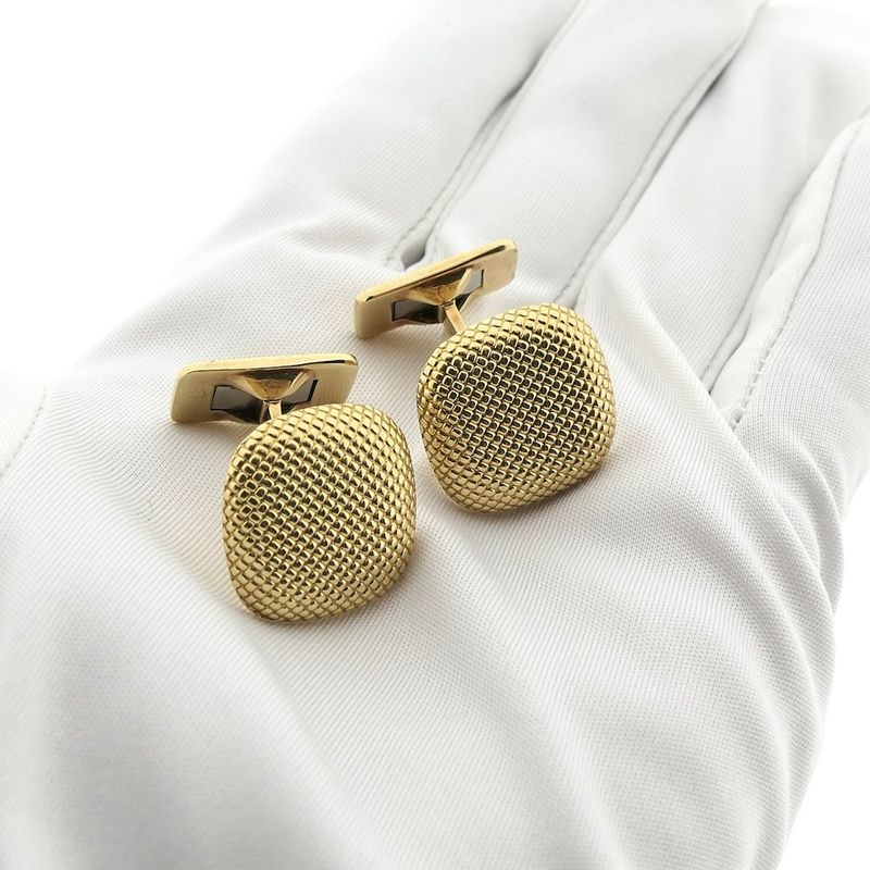 Image 6 of Gold cufflinks with pattern | Vintage