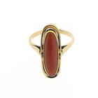 Image 8 of Gold ring with red coral | Vintage