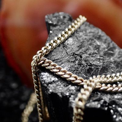 Gold gourmet link necklace | 41 cm Image 2 of Gold gourmet link necklace | 41 cm