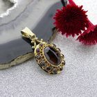 Image 2 of Vintage gold entourage pendant with garnet