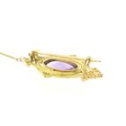 Image 4 of Gold brooch with amethyst.