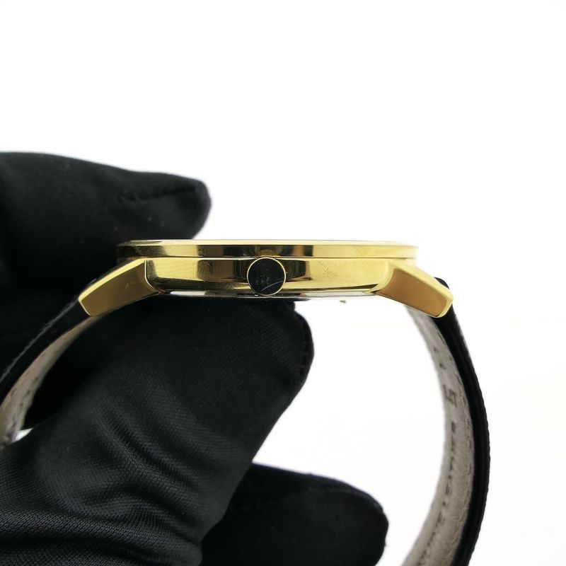 Image 7 of Movado Museum Classic; Gold-plated men's watch with black dial; 0607195