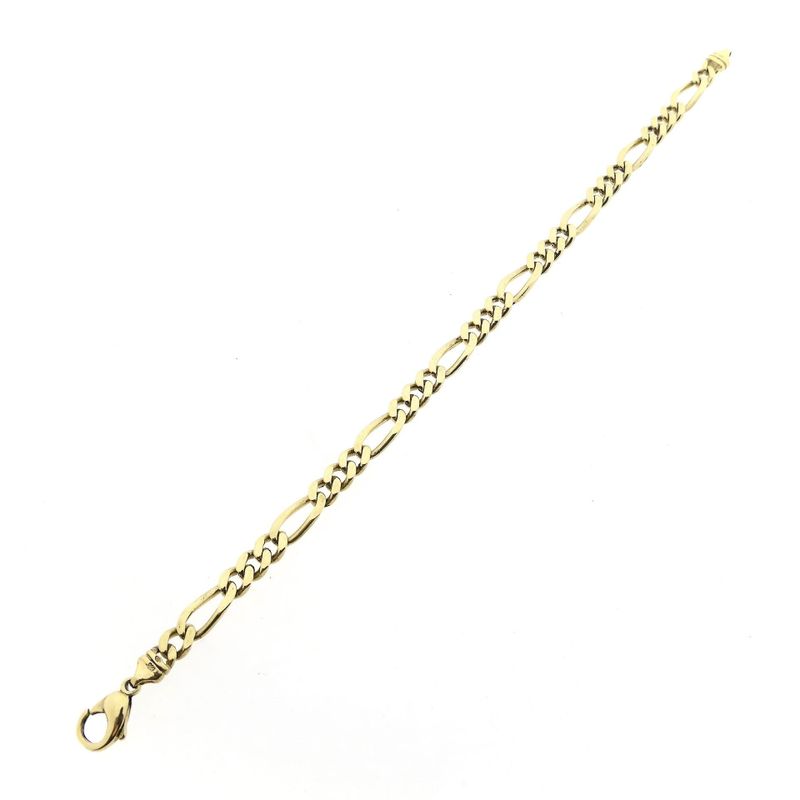Afbeelding 7 van Gouden Figaro schakelarmband | 22,5 cm