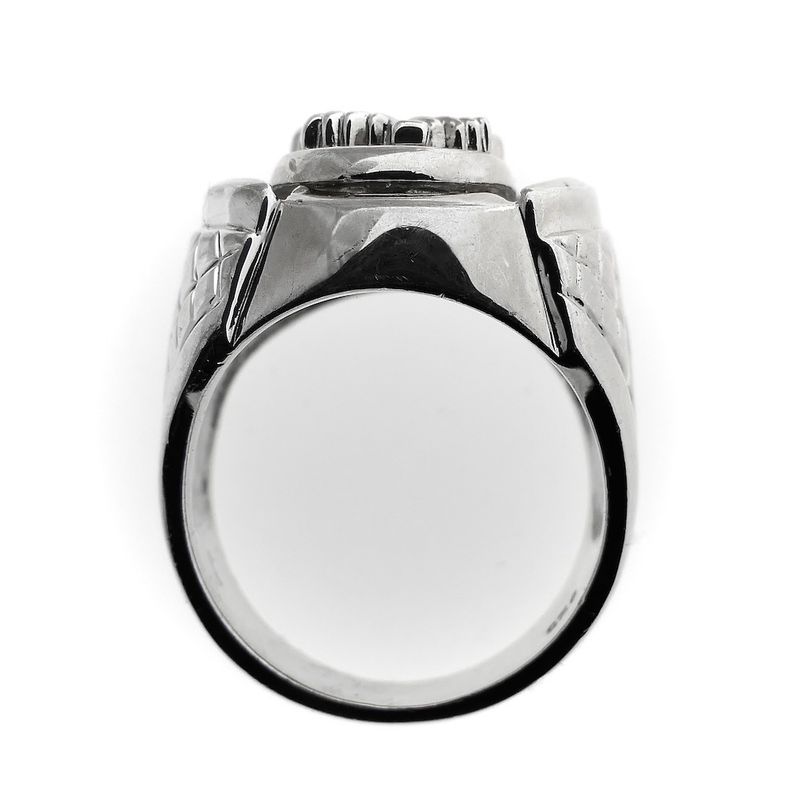 Image 6 of Silver men's ring | Cannabis leaf