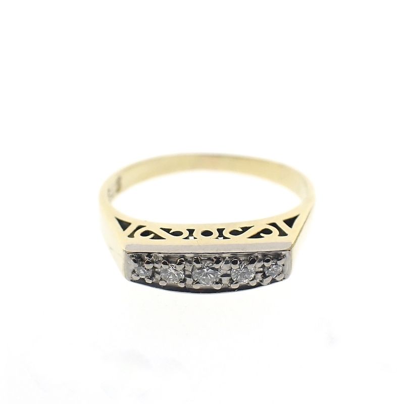 Image 6 of Two-tone gold ring with diamond | 0.15 ct