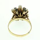 Image 4 of Gold cocktail ring with sapphire and freshwater pearl