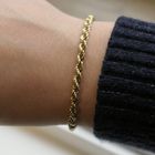 Image 10 of Gold twisted link bracelet | 18.5 cm