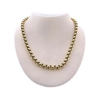 Gold jasseron link necklace | 45 cm