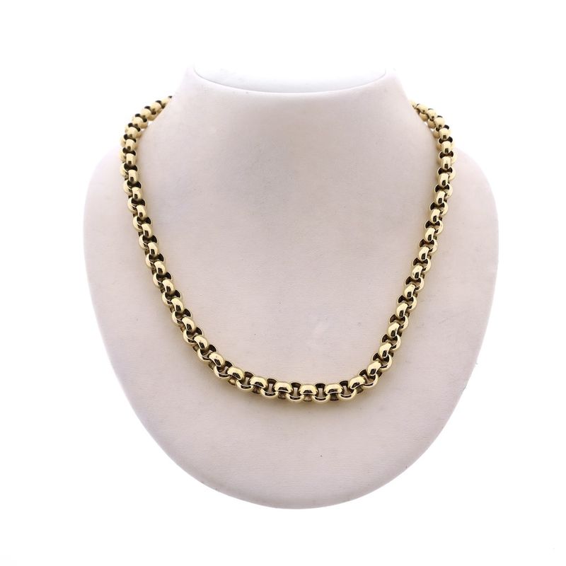 Image 1 of Gold jasseron link necklace | 45 cm