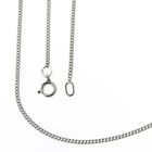 Image 1 of White gold gourmet link necklace | 49.5 cm