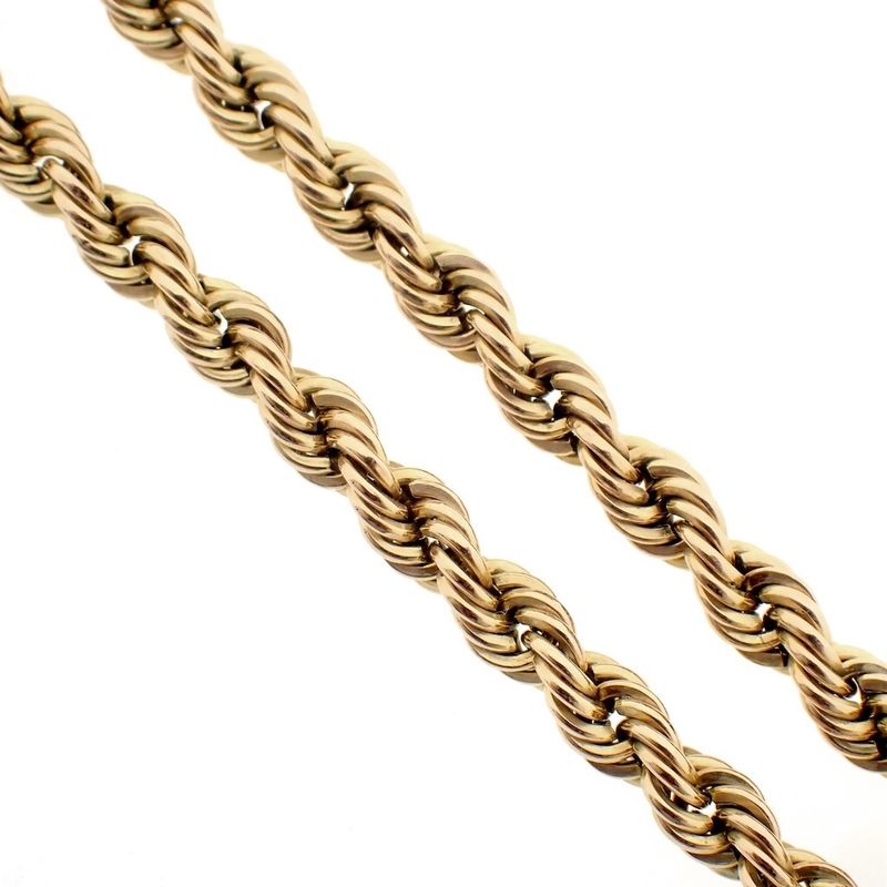 Image 3 of Gold twisted link chain | 46 cm