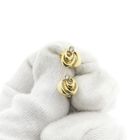 Image 7 of Gold stud earrings with zirconia
