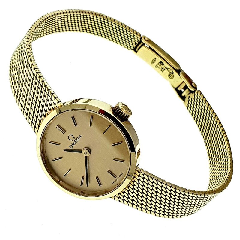 Image 1 of Omega Genève Vintage; 14k. gouden dames horloge