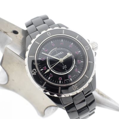 Chanel J12 'Rubi'; Ceramic women's watch with rubies Image 2 of Chanel J12 'Rubi'; Ceramic women's watch with rubies