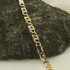 Image 2 of Two-tone gold gourmet/figaro link bracelet
