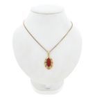 Image 4 of Antique Gold Pendant with Blood Coral