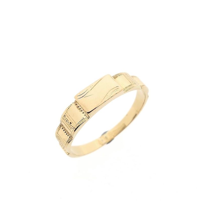 Image 1 of Gold men's ring with engravings