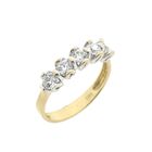 Image 1 of Gold ring with zirconia