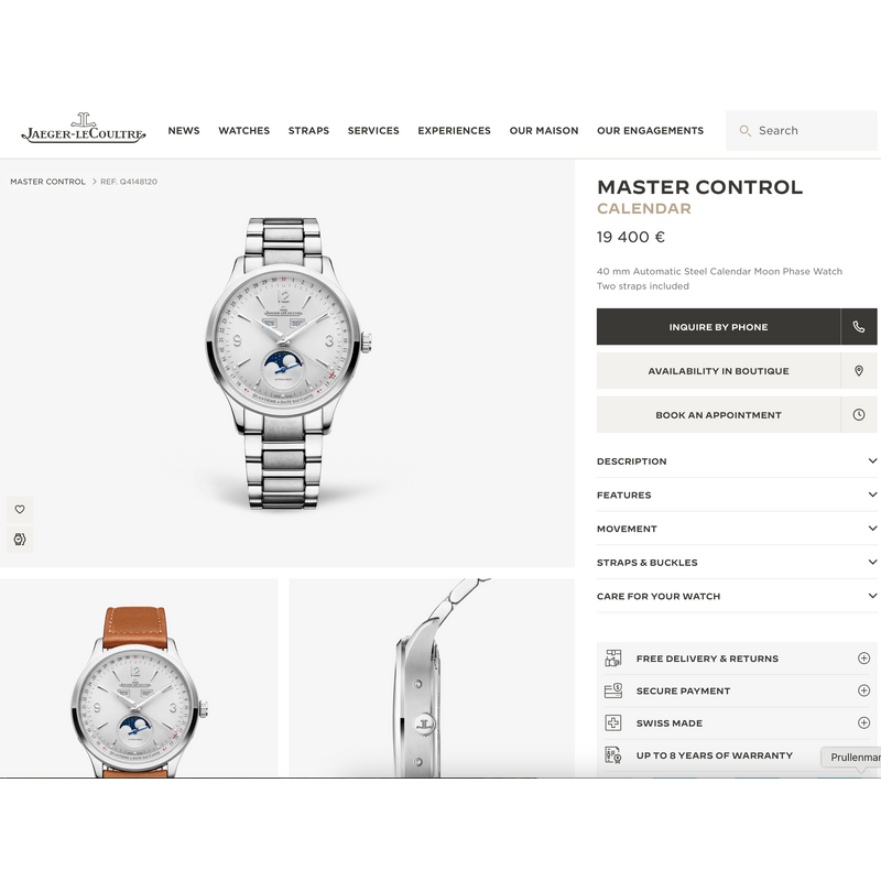 Image 17 of Jaeger-LeCoultre Master Control Calendar Q4148120; Automatic Watch