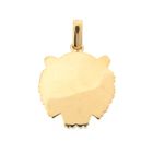 Image 5 of Two-tone gold pendant of a tiger's head with emerald