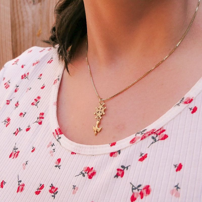 Image 4 of Gold pendant | Huguenot Cross