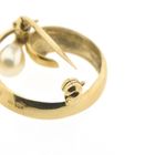 Image 5 of Gold brooch with pearl and diamonds | 0.02 ct.