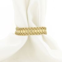 Gold gallery wire link bracelet.