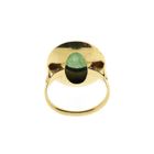 Image 4 of Gold Ring with Carved Jade; 14K; Size 19.5