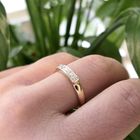 Image 8 of Tricolor gold ring with diamonds; 0.20 ct.