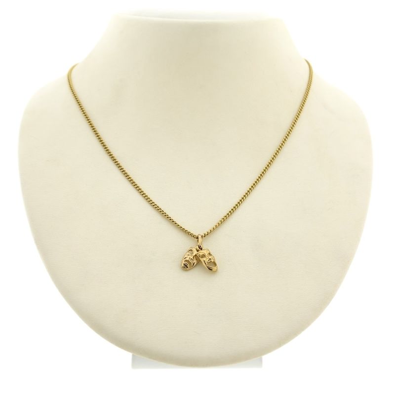 Image 8 of 9 ct. Comedy and tragedy mask pendant/charm