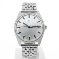 Omega Genève; Vintage horloge met unieke blauwe details