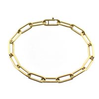 Gold closed forever link bracelet
