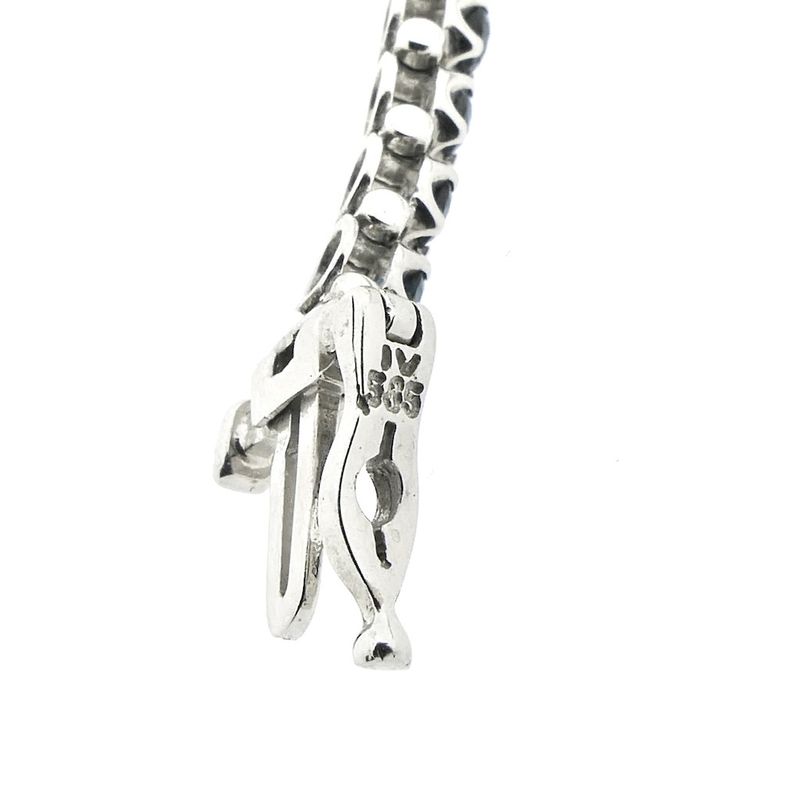 Image 5 of White gold bracelet with blue moissanite; 2.75 ct.