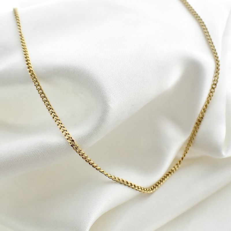 Image 4 of Gold gourmet link chain | 69.5 cm
