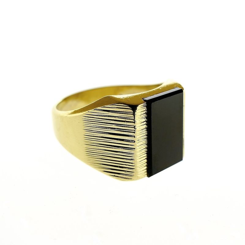 Image 3 of Gold signet ring with onyx | Men