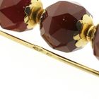 Image 6 of Vintage gold brooch with carnelian