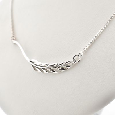 Image 2 of Silver necklace with fixed pendant | 39 cm