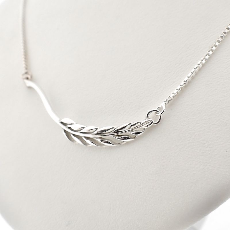 Image 2 of Silver necklace with fixed pendant | 39 cm