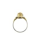 Image 5 of Antique two-tone gold ring of a beanie bell with pearl