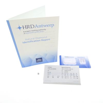 Image 2 of 0.39 ct. Brilliant cut diamond G/VS1 + HRD Certificate - Natural diamond