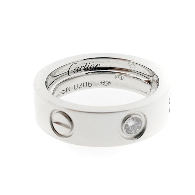Image 4 of White gold LOVE ring set with diamond; Cartier