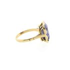 Image 5 of 14K Yellow Gold Ring with Purple Gemstone; Size 17.25