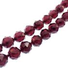 Image 4 of Long garnet bead necklace with a gold clasp; Antique | 77 cm