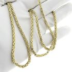 Image 8 of Gold square king link necklace