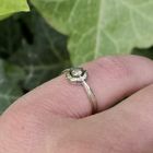 Image 7 of Vintage white gold solitaire ring with diamond | 0.07 ct.
