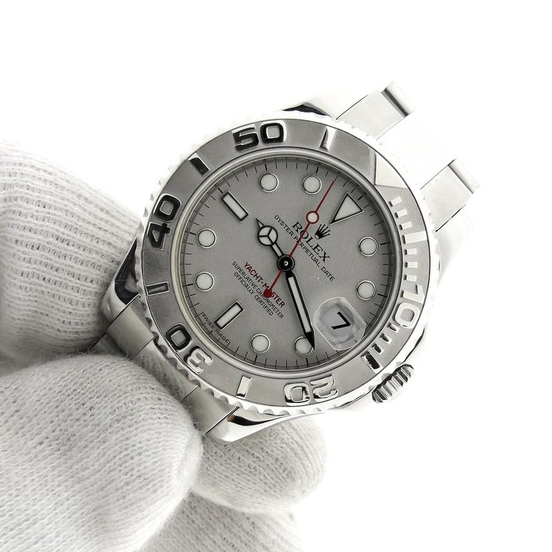 Image 6 of Rolex Yachtmaster 168622; Unisex watch with platinum bezel/dial