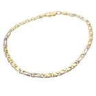 Image 1 of Two-tone gold bracelet with fantasy links | 20 cm
